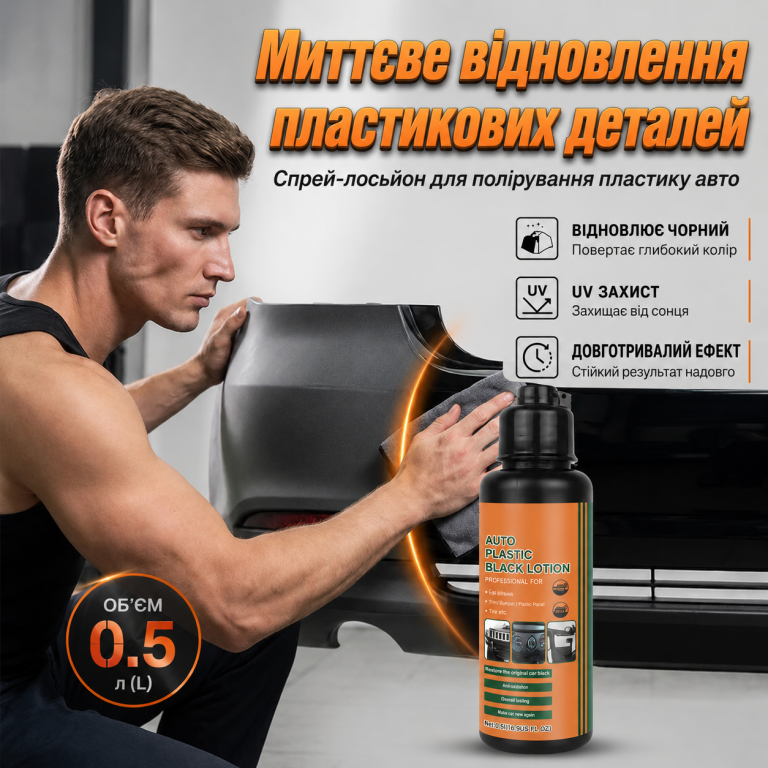Засіб для полірування пластикових деталей автомобіля